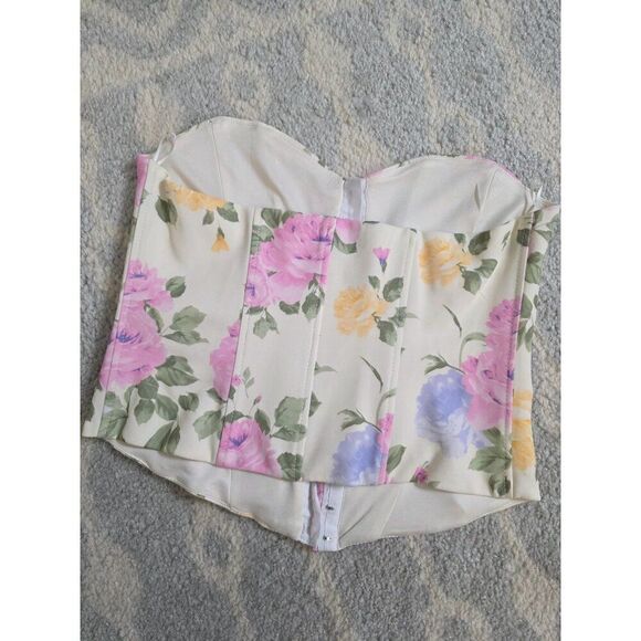 Zara bloggers fav floral corset top S NWT - Picture 7 of 8